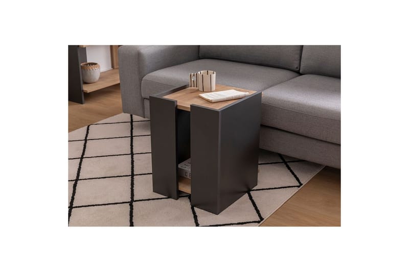 Giancarlo Sidobord 38,6 cm - Blå/Antracit - Möbler - Vardagsrum - Soffbord & vardagsrumsbord - Brickbord