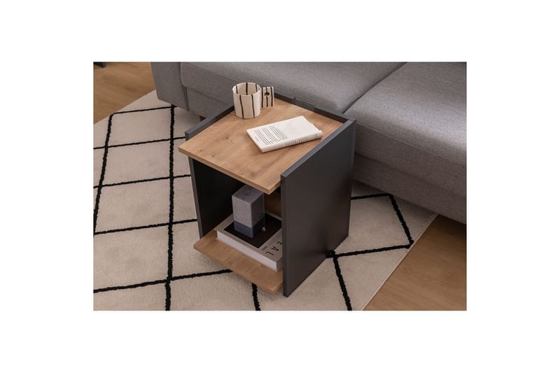 Giancarlo Sidobord 38,6 cm - Blå/Antracit - Möbler - Vardagsrum - Soffbord & vardagsrumsbord - Brickbord