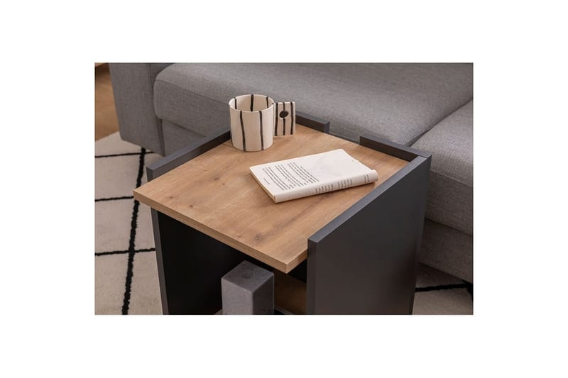 Giancarlo Sidobord 38,6 cm - Blå/Antracit - Möbler - Vardagsrum - Soffbord & vardagsrumsbord - Brickbord