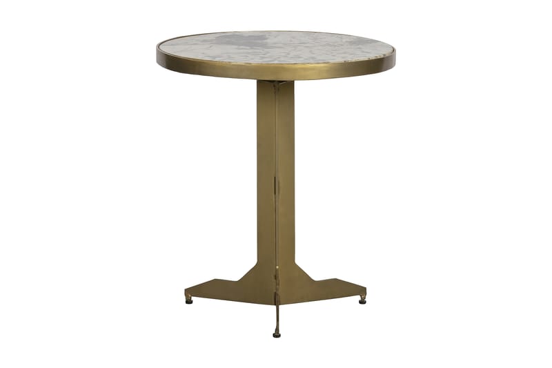 GILBERTA Soffbord 45 cm Runt Marmor/Mässing - Bord - Marmorbord - Soffbord
