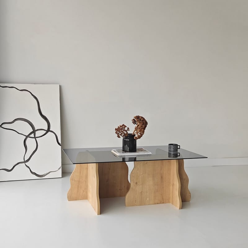 Glas - Safir Ek Och Rökt - Möbler - Vardagsrum - Soffbord & vardagsrumsbord - Soffbord