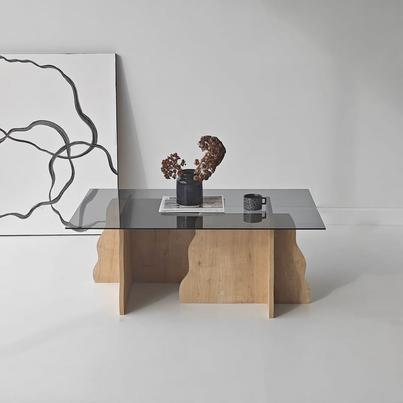 Glas - Safir Ek Och Rökt - Möbler - Vardagsrum - Soffbord & vardagsrumsbord - Soffbord