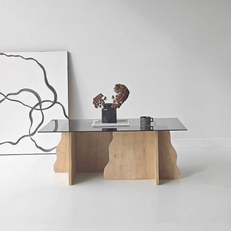 Glas - Safir Ek Och Rökt - Möbler - Vardagsrum - Soffbord & vardagsrumsbord - Soffbord