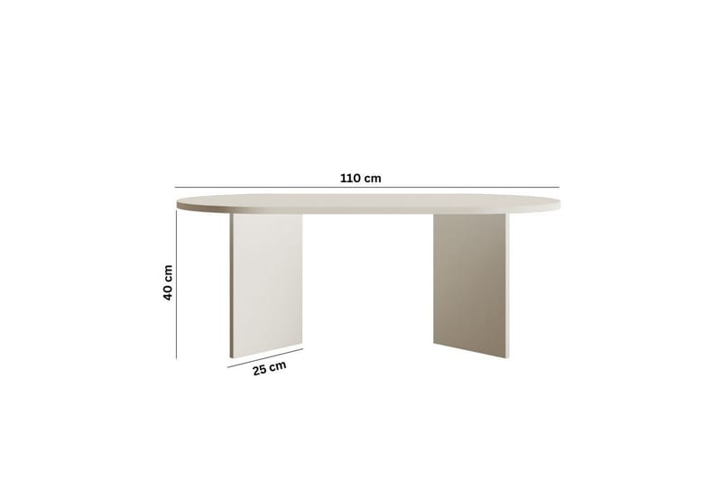 Glenure Soffbord 110 cm - Beige - Möbler - Vardagsrum - Soffbord & vardagsrumsbord - Soffbord