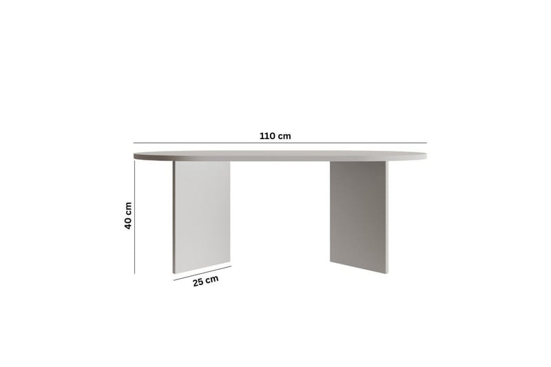 Glenure Soffbord 110 cm - Vit - Möbler - Vardagsrum - Soffbord & vardagsrumsbord - Soffbord