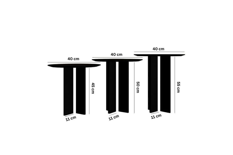 Glenure Soffbord 40 cm - Svart - Möbler - Vardagsrum - Soffbord & vardagsrumsbord - Soffbord