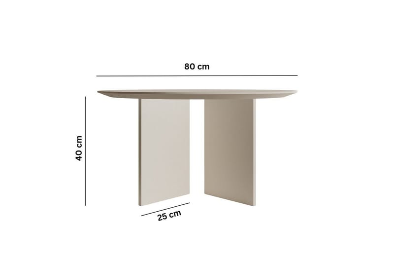 Glenure Soffbord 80 cm - Cremevit - Möbler - Vardagsrum - Soffbord & vardagsrumsbord - Soffbord