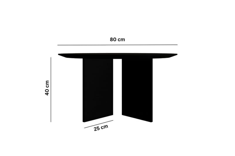 Glenure Soffbord 80 cm - Svart - Möbler - Vardagsrum - Soffbord & vardagsrumsbord - Soffbord