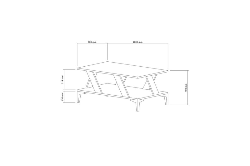 Gralen Soffbord 100 cm - Antracit/Natur - Möbler - Vardagsrum - Soffbord & vardagsrumsbord - Soffbord