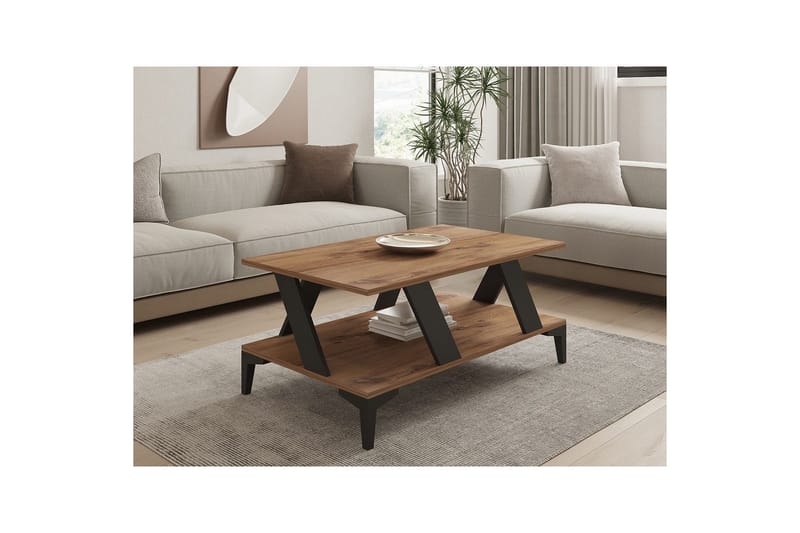 Gralen Soffbord 100 cm - Antracit/Natur - Möbler - Vardagsrum - Soffbord & vardagsrumsbord - Soffbord