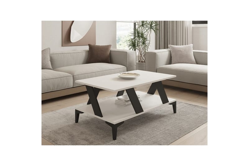 Gralen Soffbord 100 cm - Antracit/Vit - Möbler - Vardagsrum - Soffbord & vardagsrumsbord - Soffbord