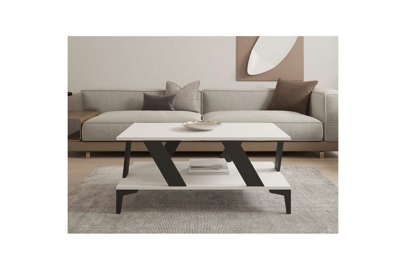 Gralen Soffbord 100 cm - Antracit/Vit - Möbler - Vardagsrum - Soffbord & vardagsrumsbord - Soffbord