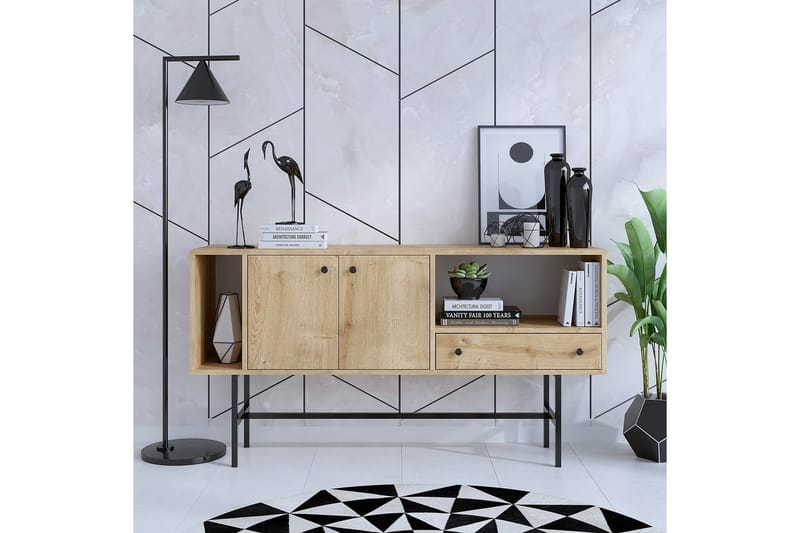 Grayce Konsollbord 150 cm - Ek/Svart - Möbler - Vardagsrum - Soffbord & vardagsrumsbord - Avlastningsbord & konsolbord