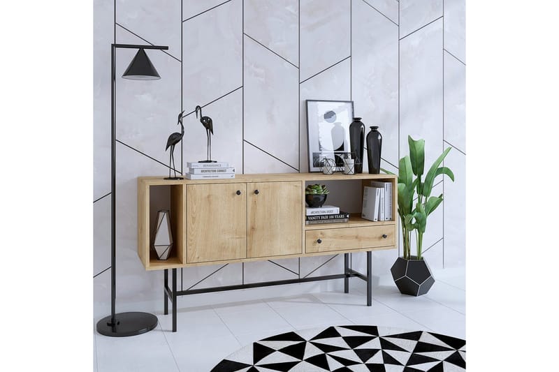 Grayce Konsollbord 150 cm - Ek/Svart - Möbler - Vardagsrum - Soffbord & vardagsrumsbord - Avlastningsbord & konsolbord