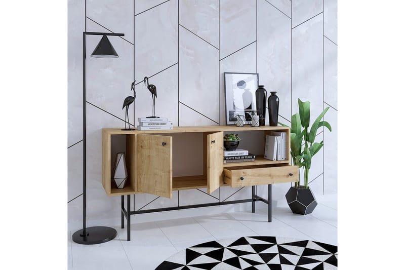 Grayce Konsollbord 150 cm - Ek/Svart - Möbler - Vardagsrum - Soffbord & vardagsrumsbord - Avlastningsbord & konsolbord