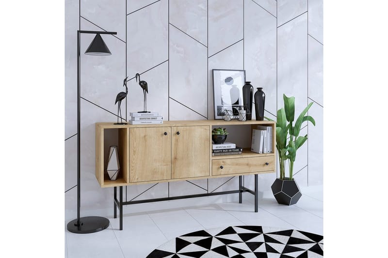 Grayce Konsollbord 150 cm - Ek/Svart - Möbler - Vardagsrum - Soffbord & vardagsrumsbord - Avlastningsbord & konsolbord