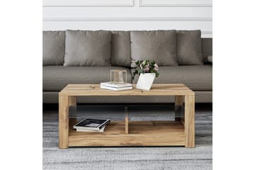 Griselda 90 cm Rektangulärt Soffbord med Hylla i Ek - Brun - Möbler - Vardagsrum - Soffbord & vardagsrumsbord - Soffbord