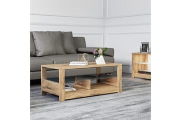Griselda 90 cm Rektangulärt Soffbord med Hylla i Ek - Brun - Möbler - Vardagsrum - Soffbord & vardagsrumsbord - Soffbord