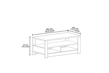 Griselda Soffbord 90 cm - Ek - Möbler - Vardagsrum - Soffbord & vardagsrumsbord - Soffbord