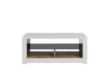 Griselda Soffbord 90 cm - Vit/Ek - Möbler - Vardagsrum - Soffbord & vardagsrumsbord - Soffbord