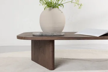 Grönvik Ovalt Soffbord 130x65 cm - Mörkbrunt / Valnöt / Trä - Möbler - Vardagsrum - Soffbord & vardagsrumsbord - Soffbord