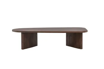 Grönvik Ovalt Soffbord 130x65 cm - Mörkbrunt / Valnöt / Trä - Möbler - Vardagsrum - Soffbord & vardagsrumsbord - Soffbord