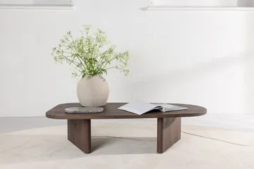 Grönvik Ovalt Soffbord 130x65 cm - Mörkbrunt / Valnöt / Trä - Möbler - Vardagsrum - Soffbord & vardagsrumsbord - Soffbord