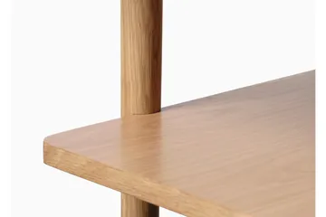 Grumio Rektangulärt Soffbord 120 cm med Hylla i Massivt Trä och Träfanér - Beige - Möbler - Vardagsrum - Soffbord & vardagsrumsbord - Soffbord