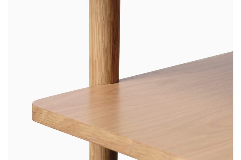 Grumio Rektangulärt Soffbord 120 cm med Hylla i Massivt Trä och Träfanér - Beige - Möbler - Vardagsrum - Soffbord & vardagsrumsbord - Soffbord