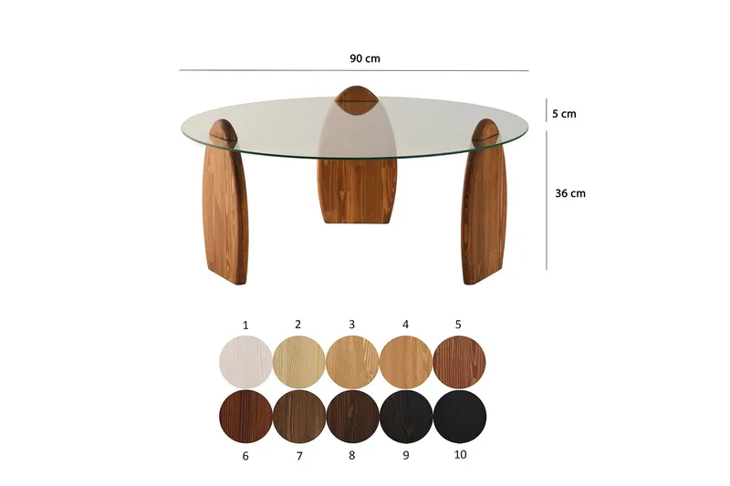 Guinn Soffbord 90 cm - Brun/Transparent - Möbler - Vardagsrum - Soffbord & vardagsrumsbord - Soffbord