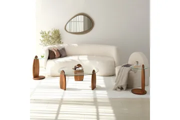 Guinn Soffbord 90 cm - Brun/Transparent - Möbler - Vardagsrum - Soffbord & vardagsrumsbord - Soffbord