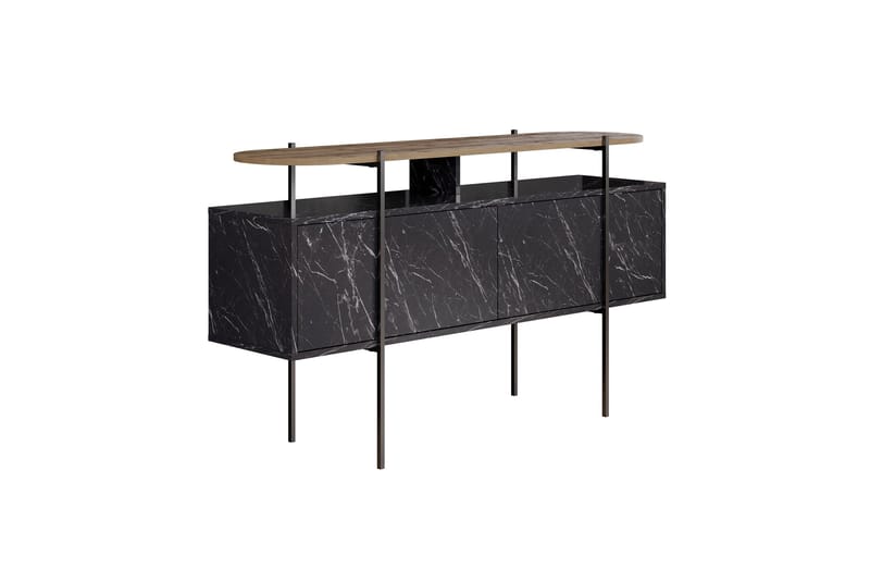 HANLEY Konsollbord 150x86,2 cm Svart - Möbler - Vardagsrum - Soffbord & vardagsrumsbord - Avlastningsbord & konsolbord