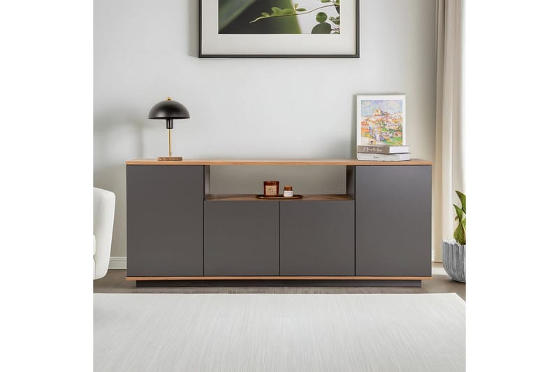 Hano Konsollbord 180 cm - Natur/Antracit - Möbler - Vardagsrum - Soffbord & vardagsrumsbord - Avlastningsbord & konsolbord