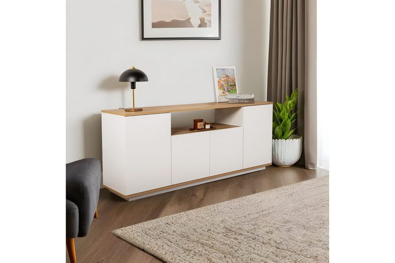 Hano Konsollbord 180 cm - Natur/Vit - Möbler - Vardagsrum - Soffbord & vardagsrumsbord - Avlastningsbord & konsolbord