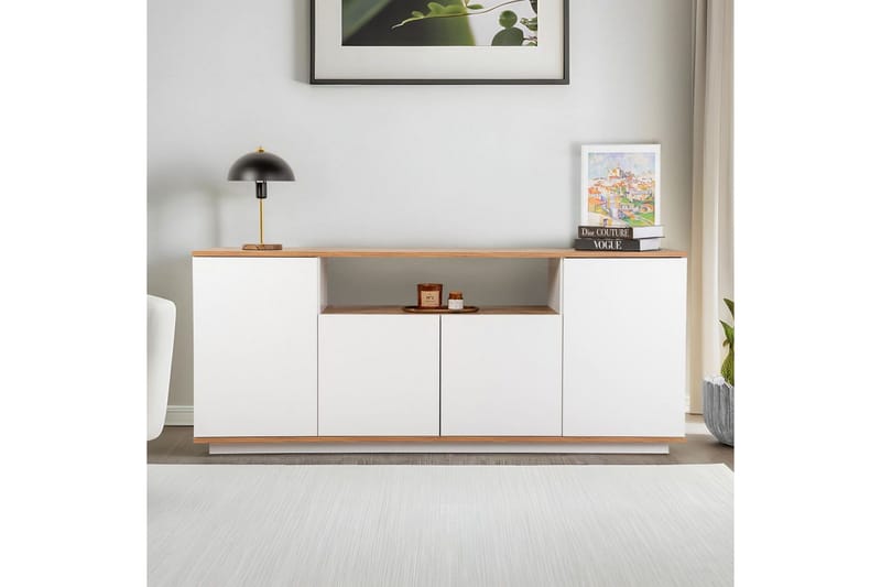 Hano Konsollbord 180 cm - Natur/Vit - Möbler - Vardagsrum - Soffbord & vardagsrumsbord - Avlastningsbord & konsolbord