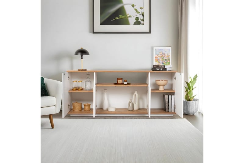 Hano Konsollbord 180 cm - Natur/Vit - Möbler - Vardagsrum - Soffbord & vardagsrumsbord - Avlastningsbord & konsolbord