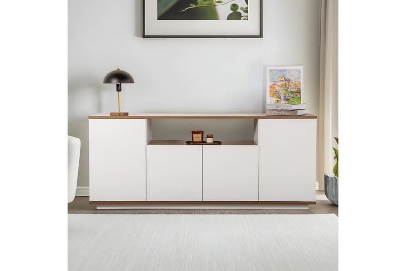 Hano Konsollbord 180 cm - Natur/Vit - Möbler - Vardagsrum - Soffbord & vardagsrumsbord - Avlastningsbord & konsolbord