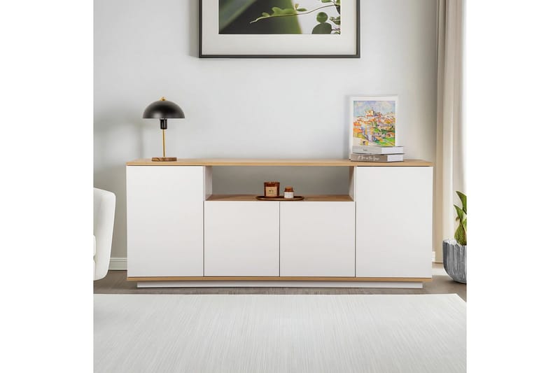 Hano Konsollbord 180 cm - Natur/Vit - Möbler - Vardagsrum - Soffbord & vardagsrumsbord - Avlastningsbord & konsolbord