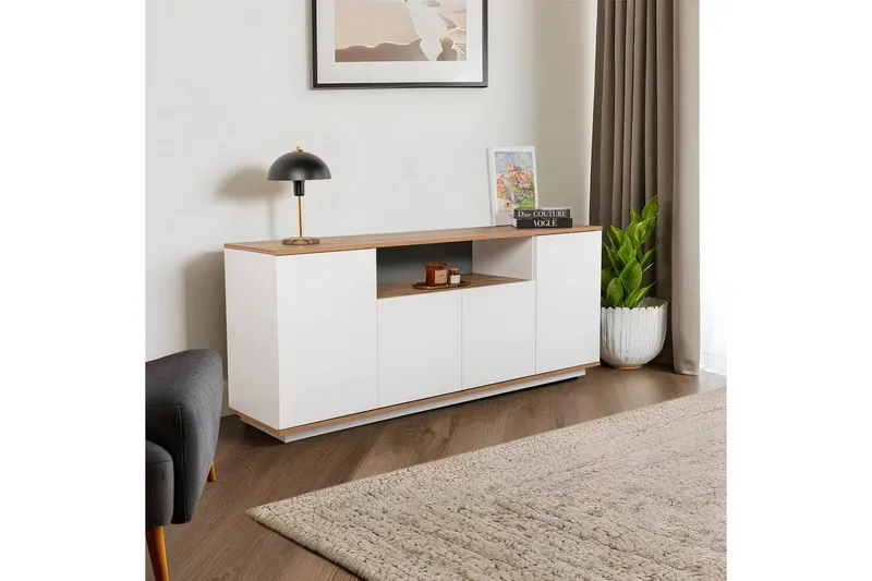 Hano Konsollbord 180 cm - Natur/Vit - Möbler - Vardagsrum - Soffbord & vardagsrumsbord - Avlastningsbord & konsolbord