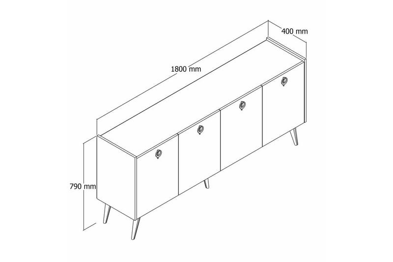 Harli Konsollbord 180 cm - Natur - Möbler - Vardagsrum - Soffbord & vardagsrumsbord - Avlastningsbord & konsolbord