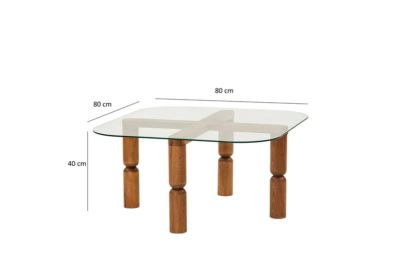 Harman Soffbord 80 cm - Valnöt - Möbler - Vardagsrum - Soffbord & vardagsrumsbord - Soffbord