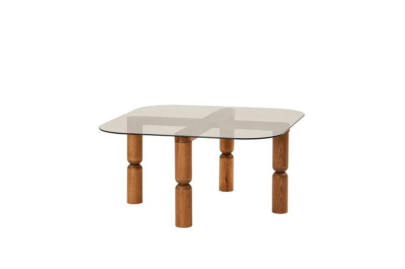 Harman Soffbord 80 cm, Valnöt/Brons