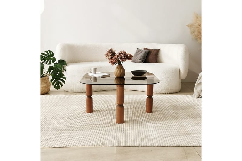 Harman Soffbord 80 cm - Valnöt/Brons - Möbler - Vardagsrum - Soffbord & vardagsrumsbord - Soffbord