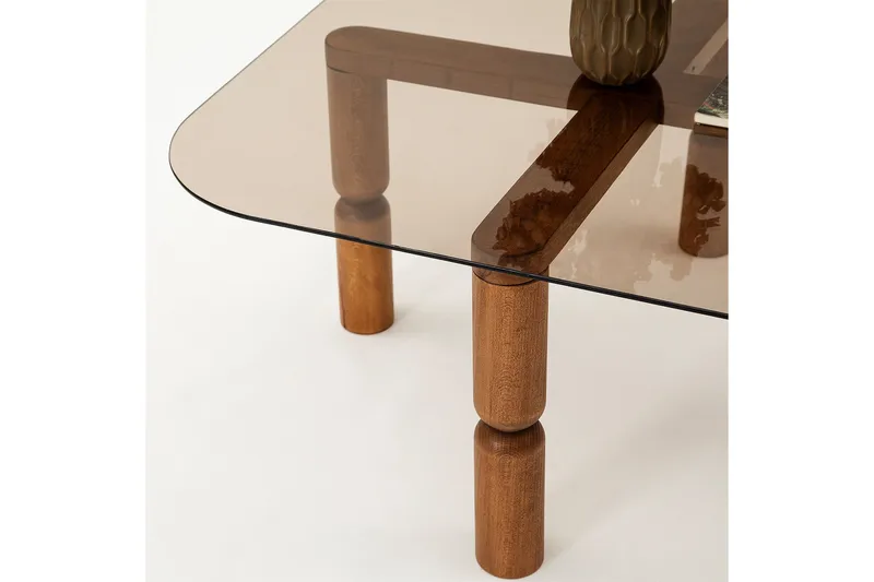 Harman Soffbord 80 cm - Valnöt/Brons - Möbler - Vardagsrum - Soffbord & vardagsrumsbord - Soffbord