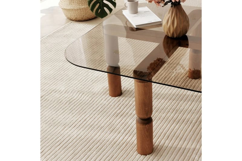 Harman Soffbord 80 cm - Valnöt/Brons - Möbler - Vardagsrum - Soffbord & vardagsrumsbord - Soffbord