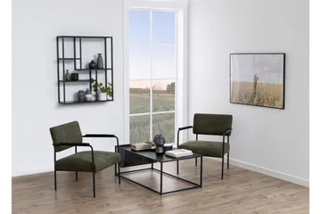 Hartsoe Rektangulärt Soffbord med Hyllor i Trä - Svart - Möbler - Vardagsrum - Soffbord & vardagsrumsbord - Soffbord