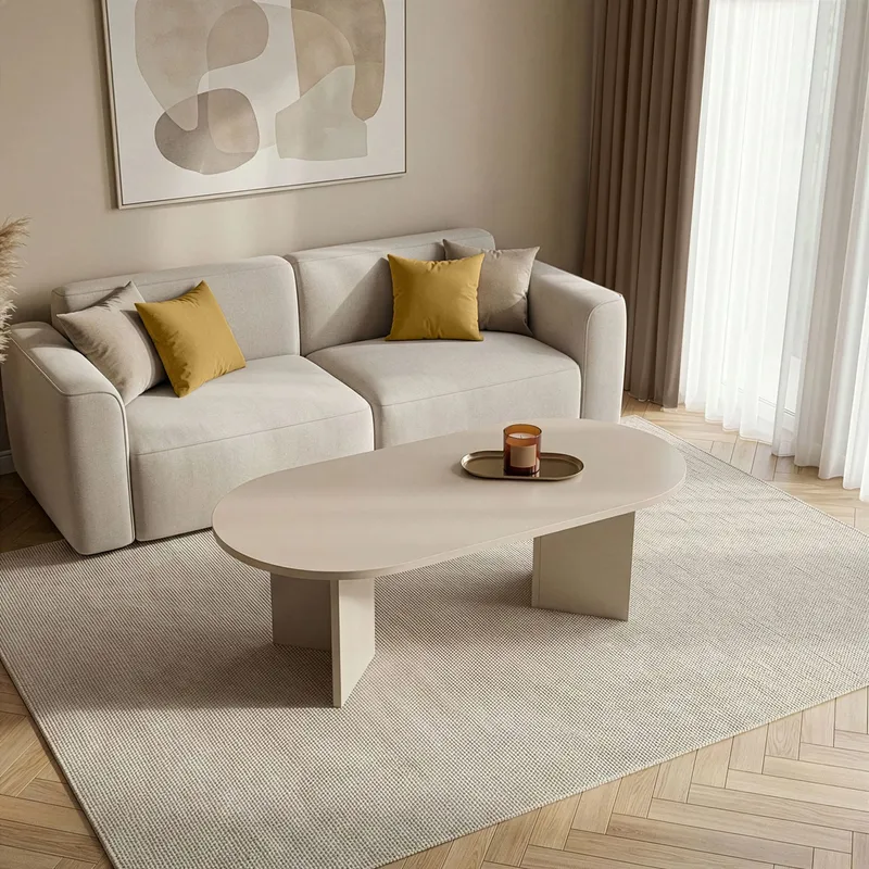 Hasina Soffbord 119 cm Oval - Mink - Möbler - Vardagsrum - Soffbord & vardagsrumsbord - Soffbord
