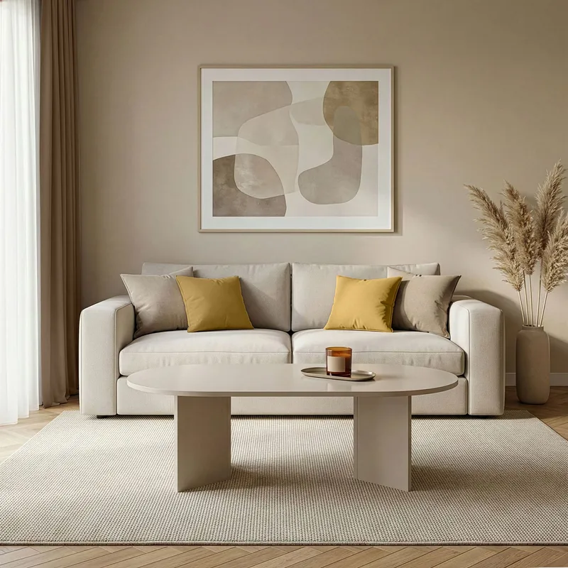 Hasina Soffbord 119 cm Oval - Mink - Möbler - Vardagsrum - Soffbord & vardagsrumsbord - Soffbord