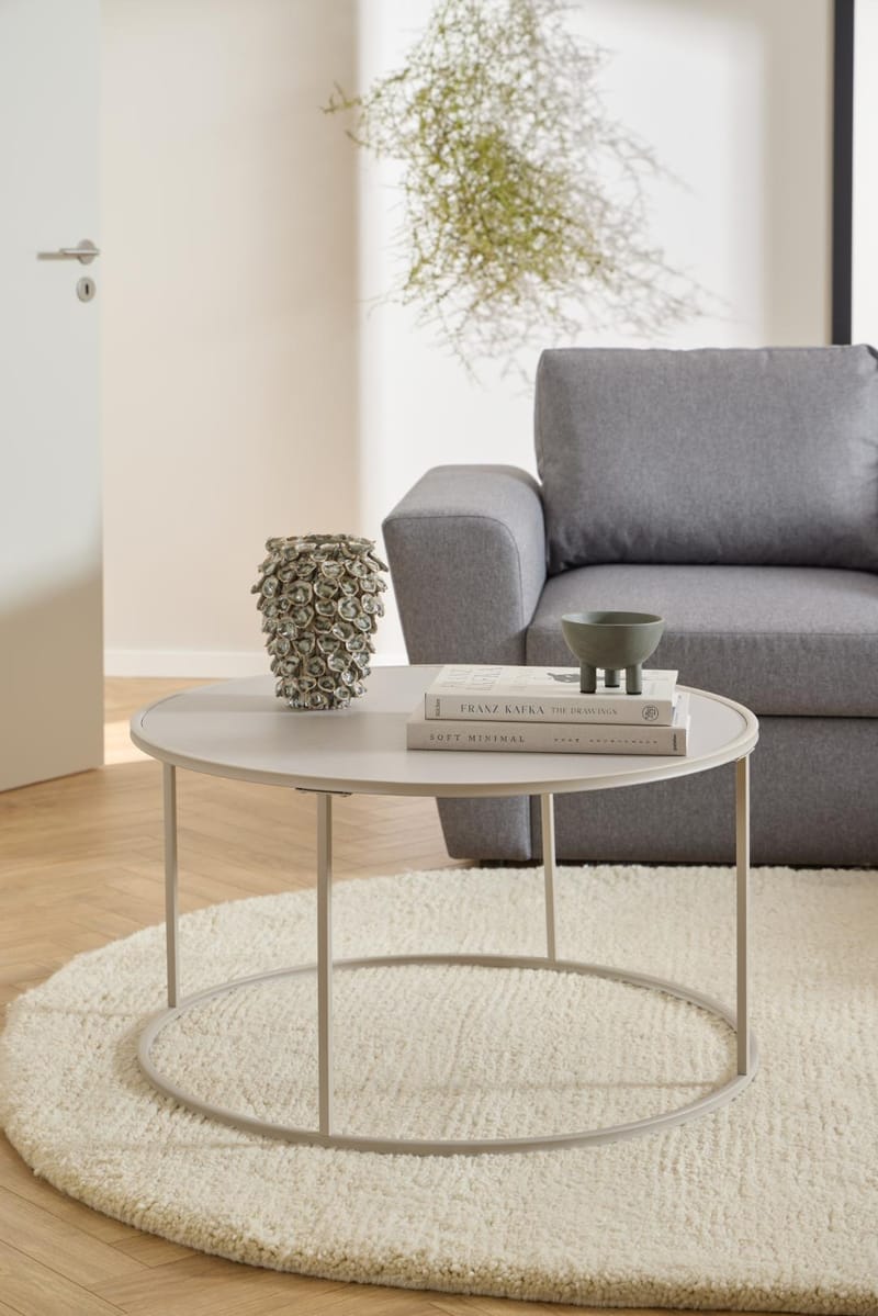 Hasslevik Soffbord 80 cm Rund - Varmgrå - Möbler - Vardagsrum - Soffbord & vardagsrumsbord - Soffbord