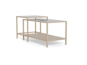 Hasslevik Soffbord 90 cm - Klar/Grå - Möbler - Vardagsrum - Soffbord & vardagsrumsbord - Soffbord
